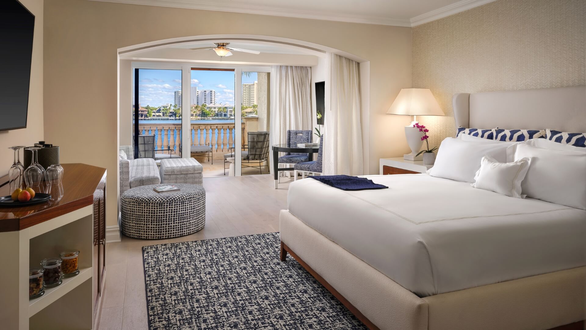 Yacht Club junior suite lake view at The Boca Raton