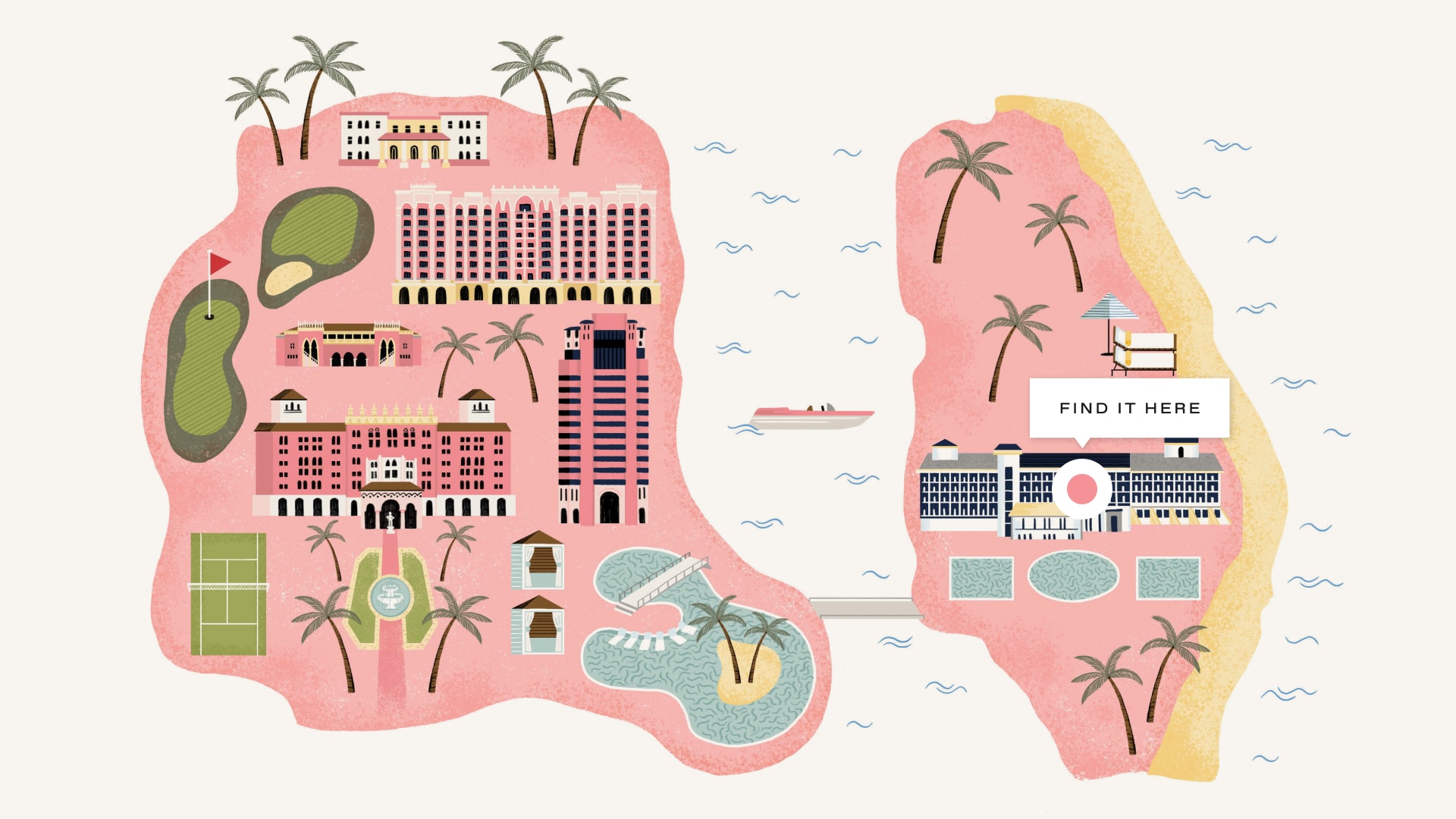 Map of the Boca Raton Resort